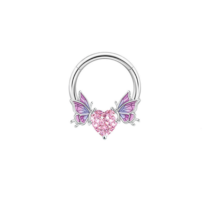 Wholesale Wing Key Navel Nail Nose Nail Nipple Ring Earring Butterfly Ear Bone Nail